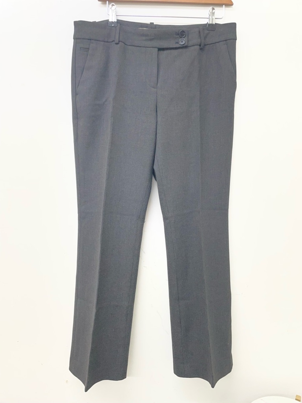 Ann Taylor LOFT Women’s Dress Pants Charcoal Grey Size 8 Straight Leg Mid Rise